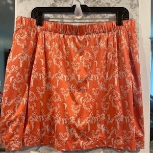 Nike women’s golf fit dry XL vintage skort preowned, orange and white